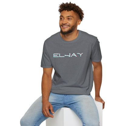 Trendy Unisex Softstyle T-Shirt with 'ELWAY' Graphic - Perfect for Casual Wear and Gifts