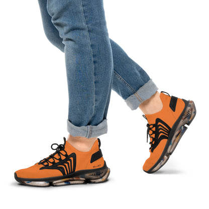 ELJAY Men's Breathable Mesh Sneakers - Stylish Orange Athletic Shoes for Casual Wear