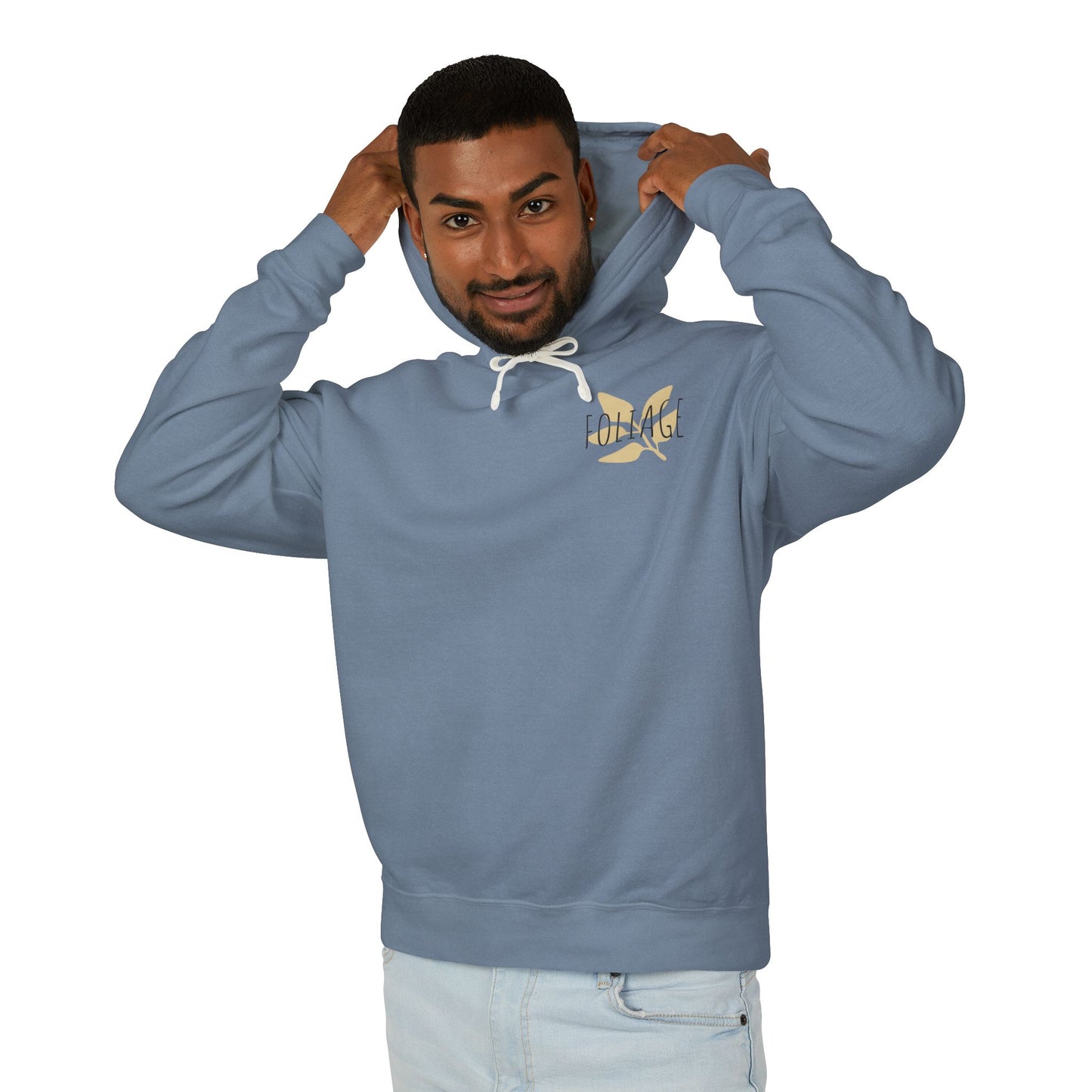 Foliage Unisex Lightweight Hooded Sweatshirt - Nature-Inspired Comfort for All Seasons