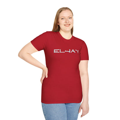 Trendy Unisex Softstyle T-Shirt with 'ELWAY' Graphic - Perfect for Casual Wear and Gifts