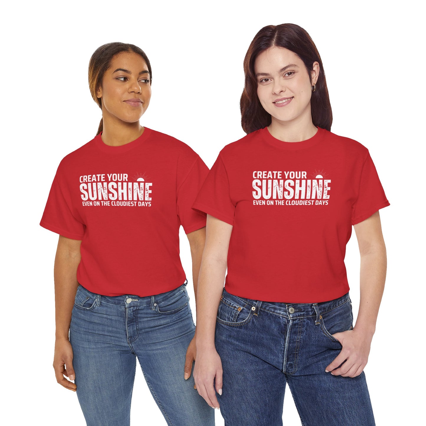 Create Your Sunshine Unisex Heavy Cotton Tee - Motivational Graphic T-Shirt