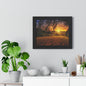 Sunset Landscape Framed Horizontal Poster - Scenic Wall Art for Home Decor