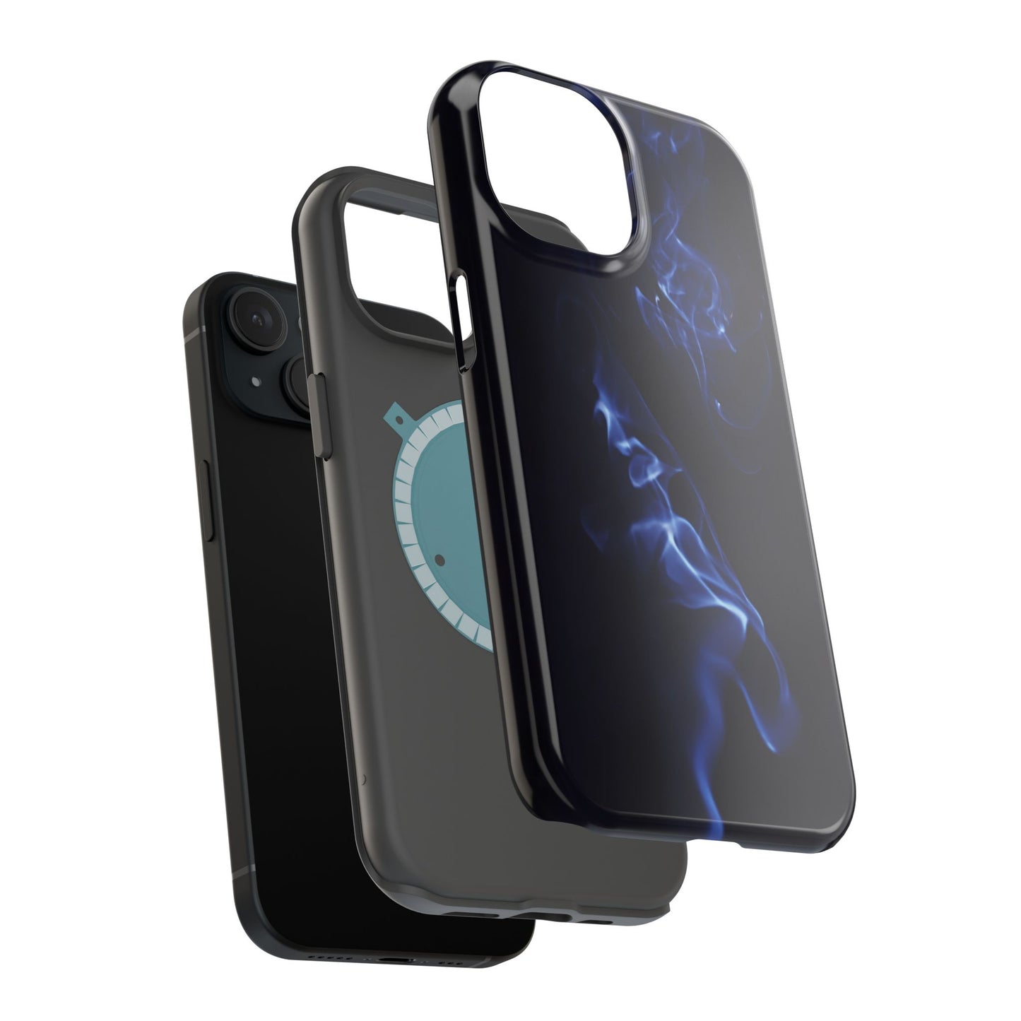 Elegant Smoke Design Magnetic Tough Cases for iPhone - Stylish Protection