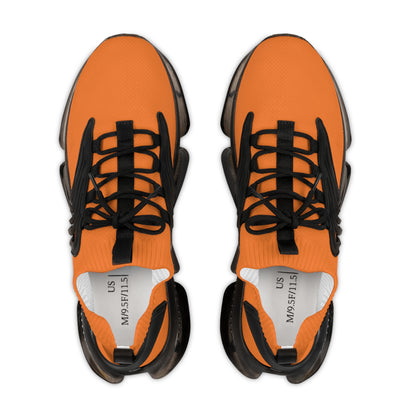 ELJAY Men's Breathable Mesh Sneakers - Stylish Orange Athletic Shoes for Casual Wear