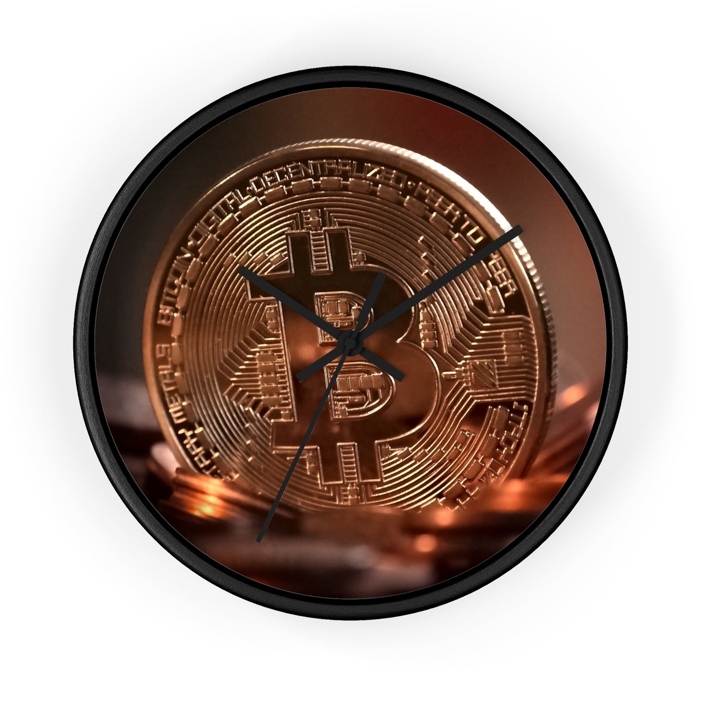 Bitcoin Wall Clock - Stylish Cryptocurrency Decor for Tech Lovers