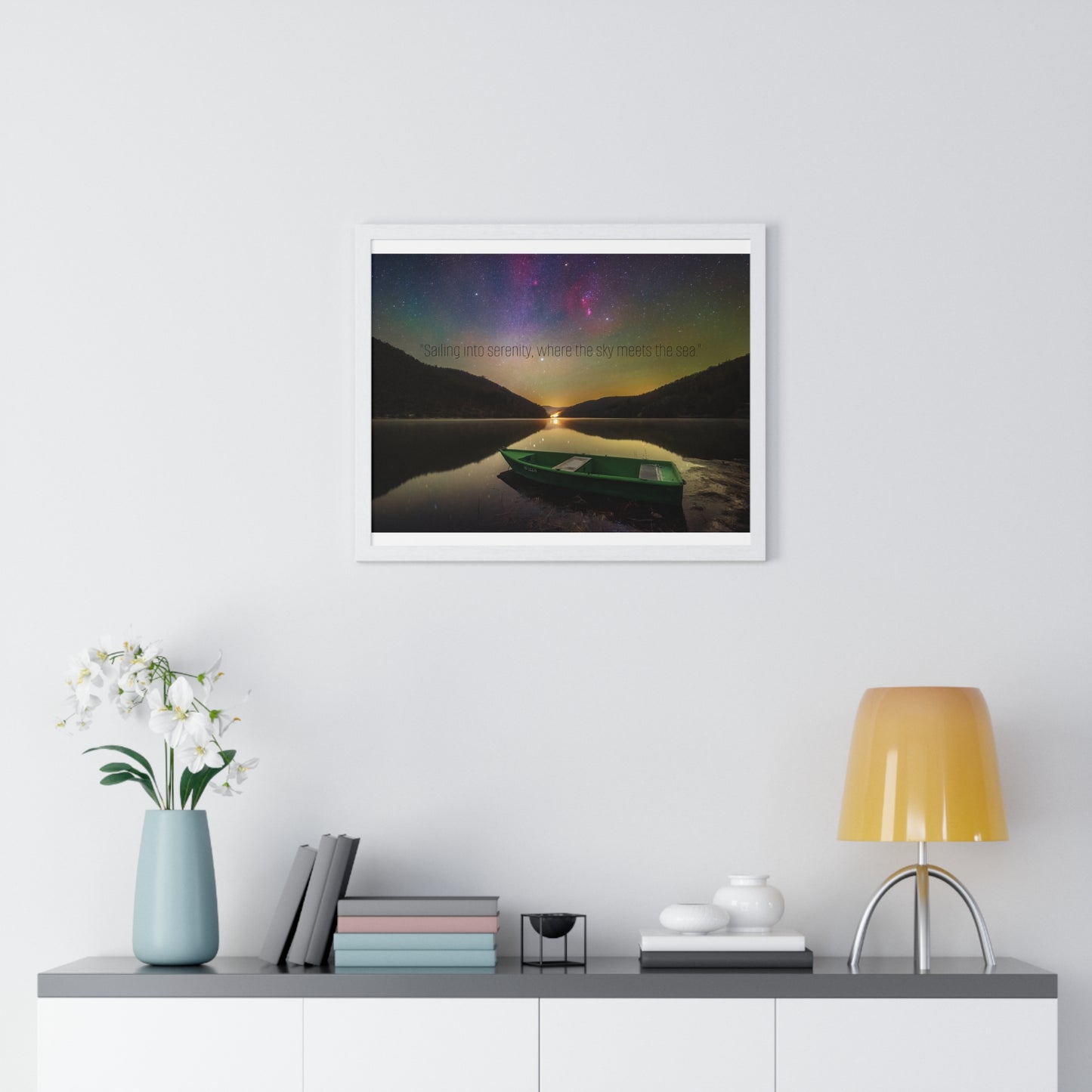 Framed Poster - Sailing into Serenity Art -  Frame - Multiple Sizes