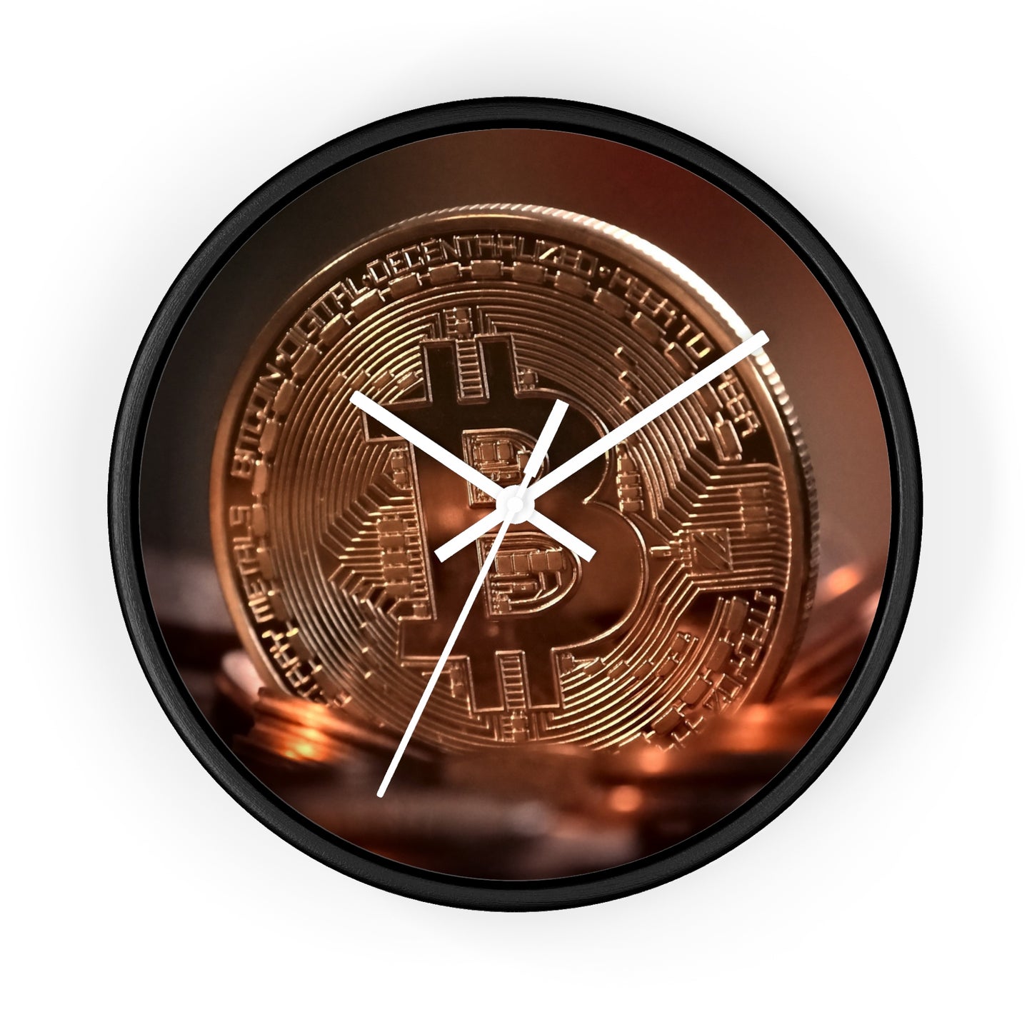 Bitcoin Wall Clock - Stylish Cryptocurrency Decor for Tech Lovers