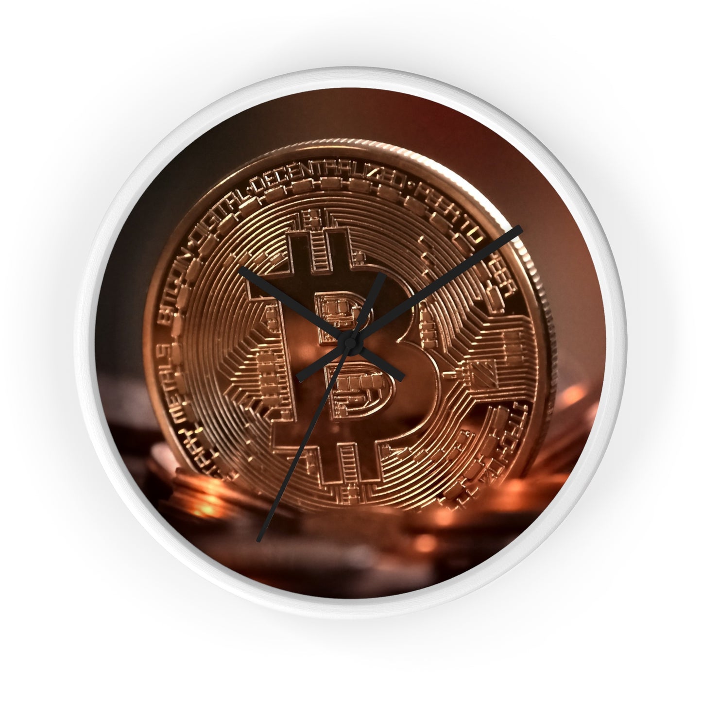 Bitcoin Wall Clock - Stylish Cryptocurrency Decor for Tech Lovers