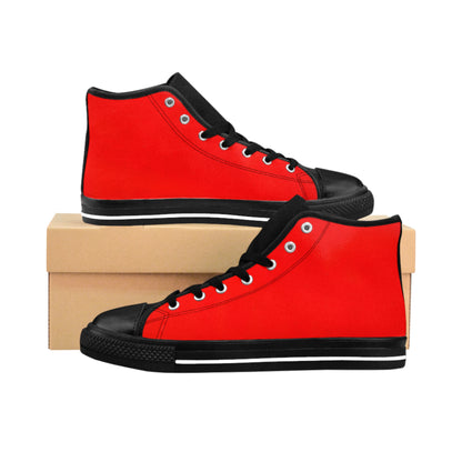 Vibrant Red Classic High-Top Sneakers for Everyday Style