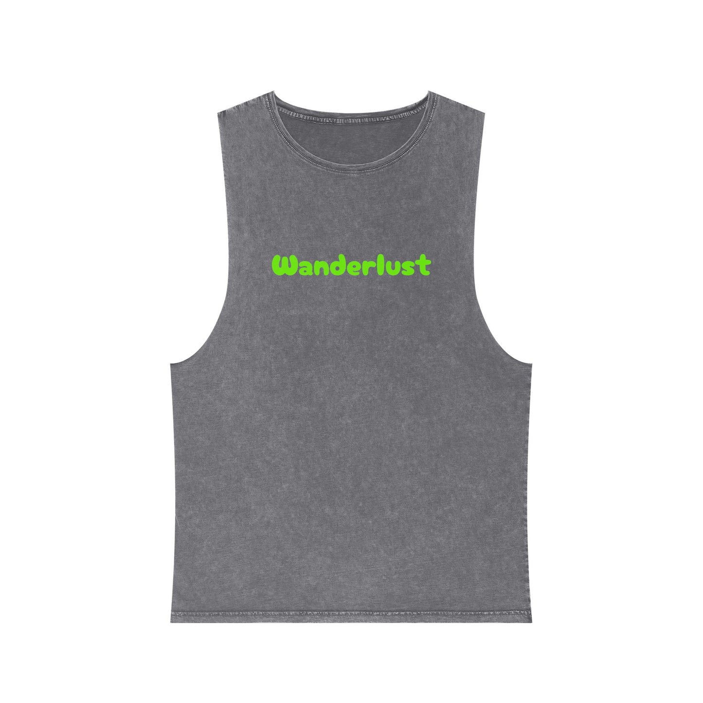 Unisex Stonewash wanderlust Tank Top