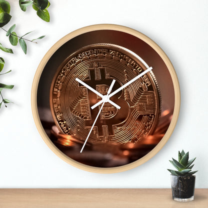 Bitcoin Wall Clock - Stylish Cryptocurrency Decor for Tech Lovers