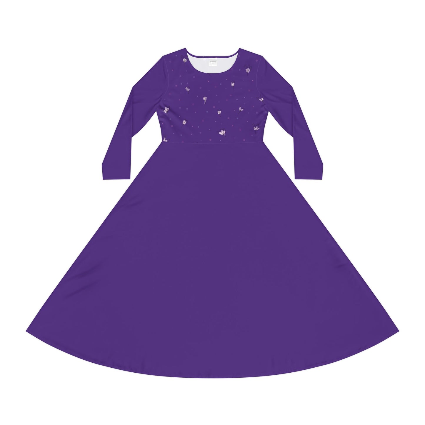 Enchanting Purple Long Sleeve Dance Dress for Women - Perfect for Recitals and Parties