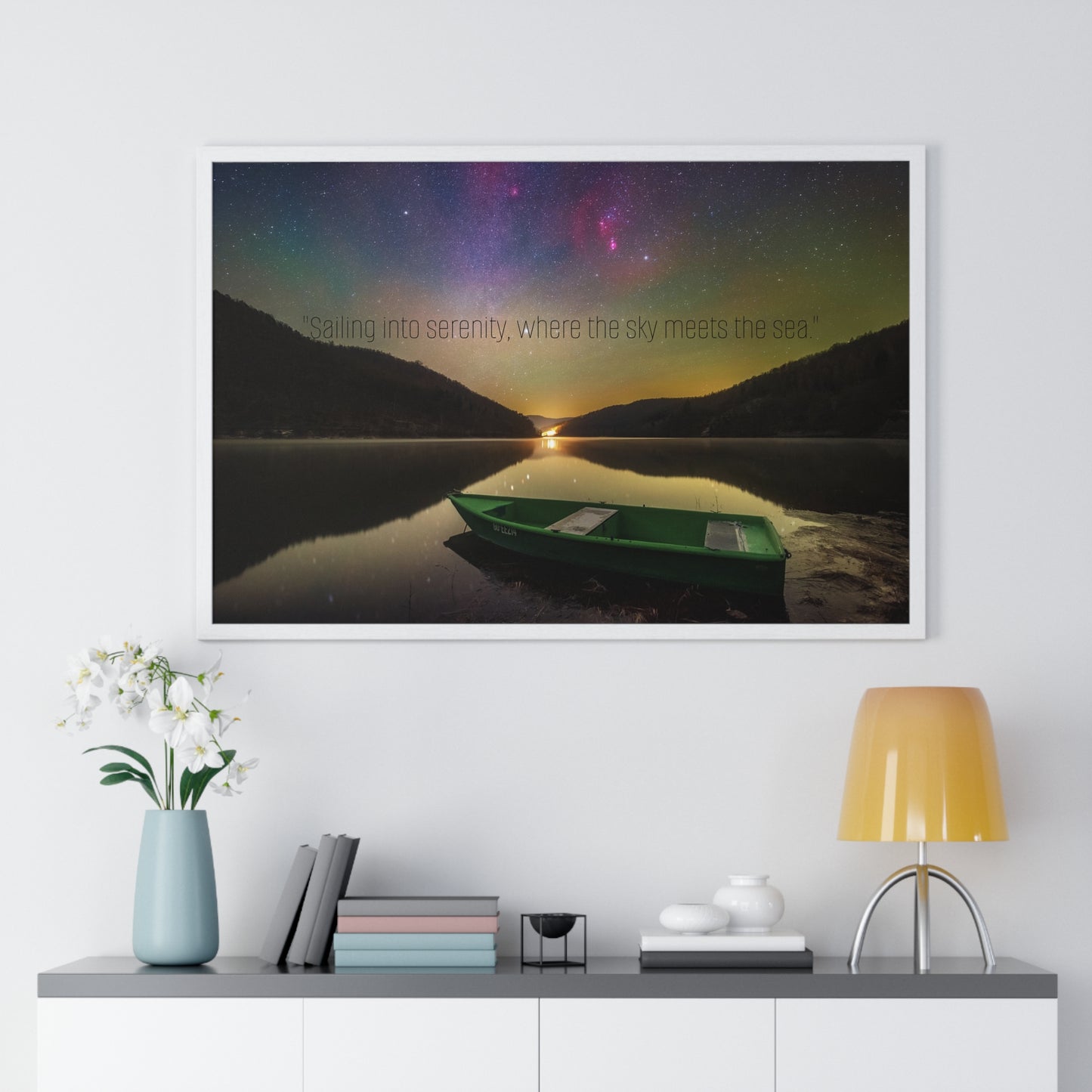 Framed Poster - Sailing into Serenity Art -  Frame - Multiple Sizes