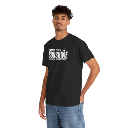 Create Your Sunshine Unisex Heavy Cotton Tee - Motivational Graphic T-Shirt